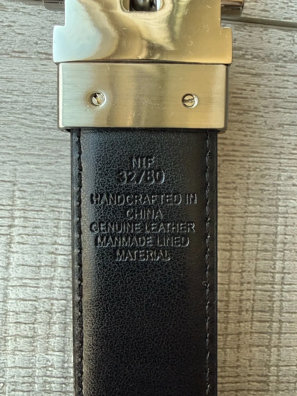 Genuine Leather Men's Double-Sided Black/Burgundy Belt